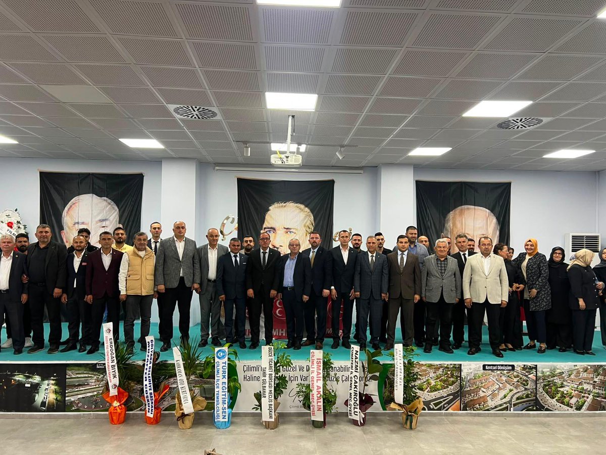 duzceocak's tweet photo. 📍 Çilimli

Milliyetçi Hareket Partisi Çilimli İlçe Başkanlığımızın 15. Olağan Kongresi’ne, İl Başkanımız Sayın Oğuzhan Coşkun öncülüğünde katılım sağladık.

Büyük bir coşku, birlik ve beraberlik içerisinde gerçekleştirilen Kongremiz teşkilatımıza hayırlı uğurlu olsun. 🇹🇷 https://t.co/ji9X2HDiPm