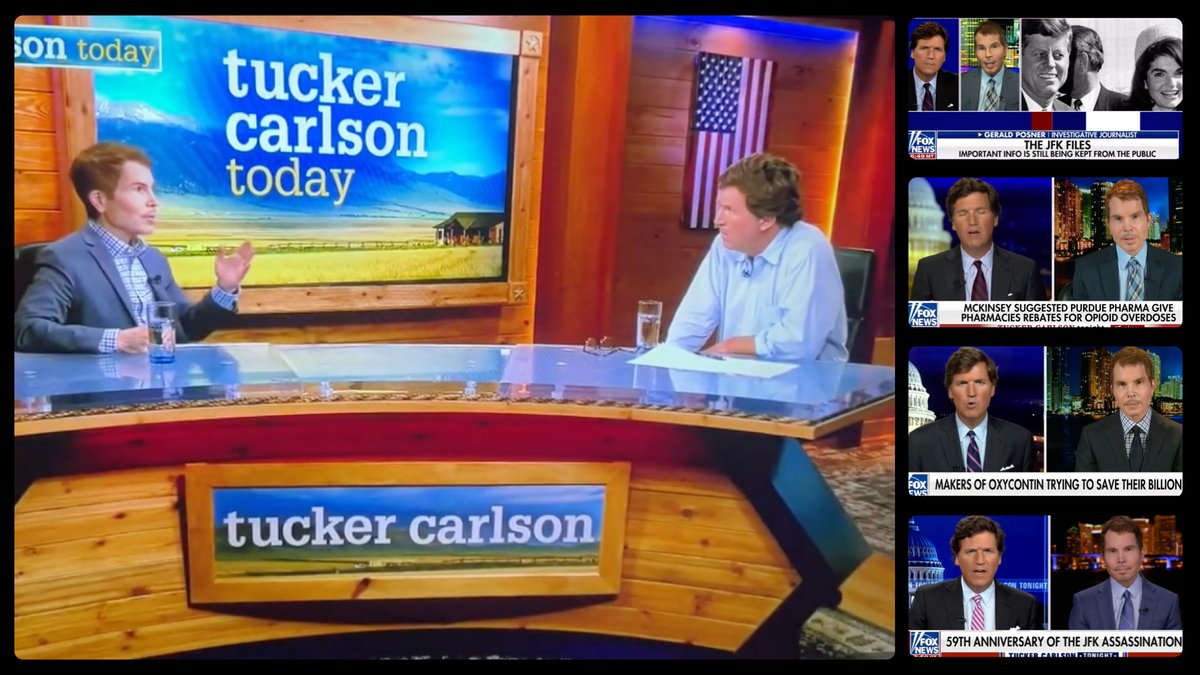 geraldposner's tweet photo. Six years ago Tucker Carlson said, "Gerald Posner may be the best known and most thorough investigative reporter in this country." 
I wish I could still recognize the man who said it.

I first met him in 1995, when I was writing a biography of Ross Perot and he was a 26-year-old staff writer at the newly launched Weekly Standard. 

Decades later I was a guest on his FOX primetime show — on the JFK assassination, the opioid crisis, the CIA, once for a full hour for his FOX Nation show. I got to know him as provocative and smart, often pushing on things I agreed with: the government's refusal to fully release the JFK files, the Sacklers' lack of accountability, McKinsey's role in the opioid crisis.

I never saw a glimpse of the person who has emerged since he left FOX— someone who finds a byzantine conspiracy behind every major story, who has turned "America First" into cover for old antisemitic tropes and an anti-Israel fervor that at times makes him a modern-day Father Coughlin — the radio priest whose 1930s broadcasts to tens of millions of Americans made him the most notorious antisemitic demagogue in U.S. media history.

@trishaposner and I wrote about this in May, in "The New Normal for Antisemitism": Carlson has suggested using genetic testing to determine "who Abraham's descendants are," and has questioned whether Netanyahu has any real connection to Israel because his family is "from Poland" — an echo of the discredited Khazar theory that casts Ashkenazi Jews as impostors. He also gave an uncritical two-hour platform to Nick Fuentes, a Holocaust-denying, authoritarian-praising antisemite, without any meaningful pushing back.

He has often gone further still but this latest seems the last step off the precipice of sanity.  Suggesting that Trump and members of Congress who back the U.S.-Israel defense alliance in the National Defense Authorization Act should face Nuremberg-style treason charges is beyond the pale.

I do not believe this is about money — he has plenty. It isn't a hunger for the spotlight — he's had that for decades. This is ideological. I believe we are finally seeing the real Tucker Carlson. 

I'd once have said "for better or worse" — there is no "better" in this version of him. He is one of the most prominent voices stoking anti-Jewish fervor at a moment when antisemitic violence is at record levels. In some ways he's far more dangerous than Candace Owens, because he's a sharper, a more practiced debater, someone who can twist facts into a narrative that millions of his followers find compelling.

The Tucker I sat across from in that studio is gone. What's left is something the GOP will have to reckon with. By 2028, serious candidates will need to put visible distance between themselves and Carlson. The one most exposed is JD Vance, who has long counted him as a close friend. The rest of the party would be wise to start distancing itself now, before Carlson decides who they have to answer for.