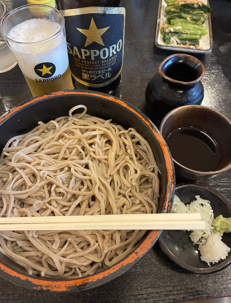 tomokuro2's tweet photo. もりそば、野沢菜漬、ビールうまし@草笛 https://t.co/od8Nw5xzB0