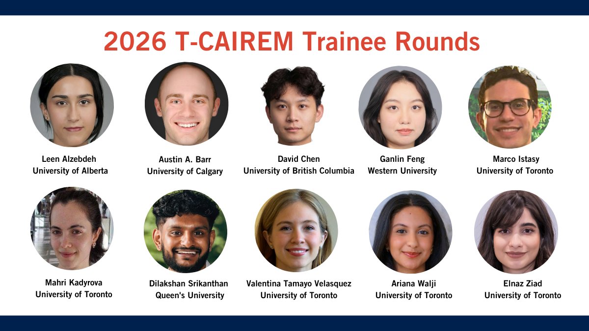 UofT_TCAIREM's tweet photo. The 2026 T-CAIREM Trainee Rounds take place throughout the summer and showcase some of the most innovative #AI #health projects taking place across #Canada!
https://t.co/93btGHbA3N
We hope you can attend!
#AIhealth #AI #HealthAI #MedTech https://t.co/HgxdEQEHjW