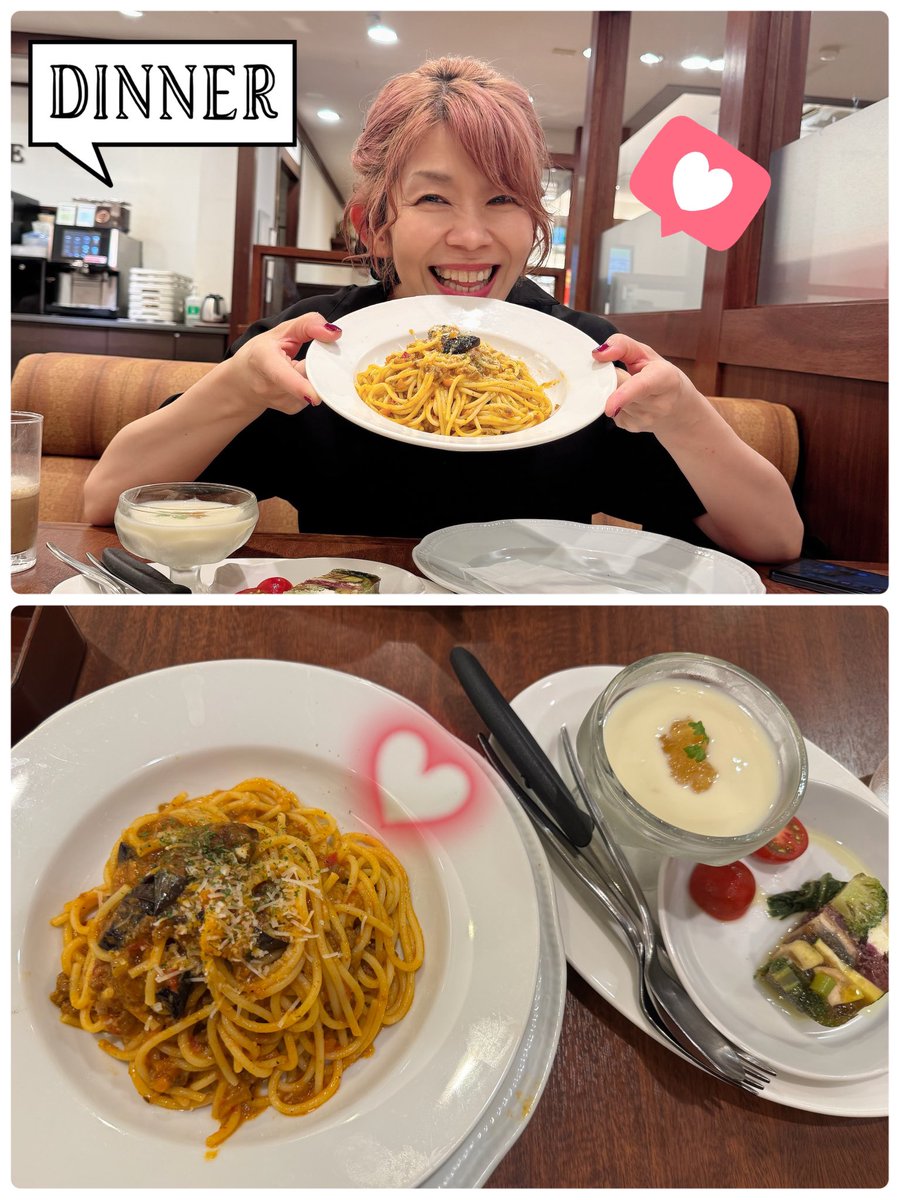 sachiouji's tweet photo. 夜公演終了後は、同じ時間に観に来ていたリオさんとご飯♪

話してたらあっという間に時間が経ってて蛍の光的なBGMが流れだした〜（笑）

美味し楽しかった！ https://t.co/Ldl9xvheVk