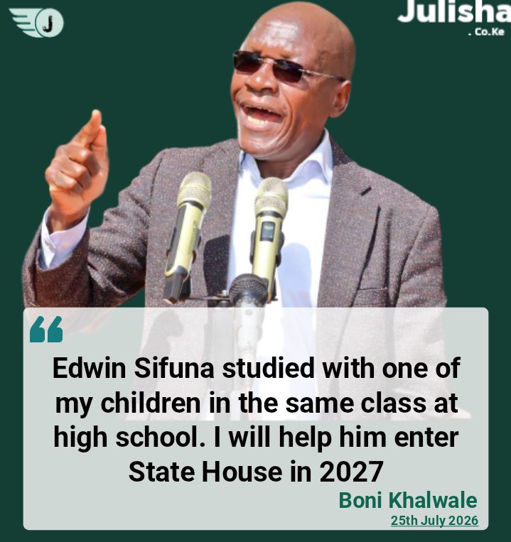 Goddie_Ke's tweet photo. Boni Khalwale: Edwin Sifuna studied with one of my children in the same class at high school. I will help him enter State House in 2027 https://t.co/MS4A25zOdK