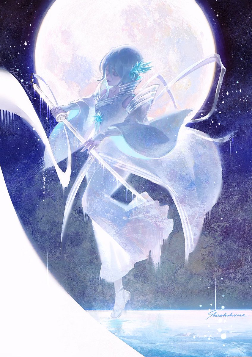 shirohakune's tweet photo. Painted Bankai Rukia, the prettiest to ever exist ❄️
#BLEACH https://t.co/P0PoUcsE86