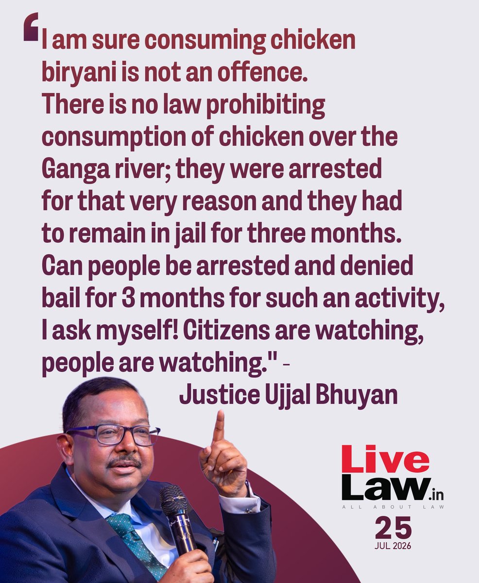 LiveLawIndia's tweet photo. Justice Bhuyan lamented that the space for dissent in India was shrinking.
Read more: https://t.co/CXbPw9HAEy 
#JusticeUjjalBhuyan #SupremeCourt #studentsprotest #Bail https://t.co/Y9KmR3o9q3
