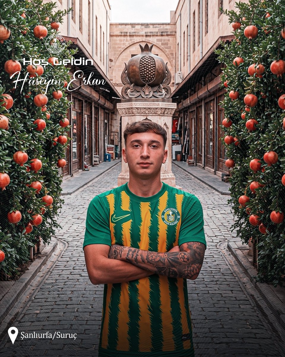 Sanliurfaspor's tweet photo. Suruç’un bereketli topraklarından, sarı-yeşil sevdanın merkezine... 💛💚

Kulübümüz, 2026-2027 sezonu kadro planlaması kapsamında profesyonel futbolcu Hüseyin Erkan ile anlaşmaya varmıştır.

Şanlıurfaspor ailesinin yeni bir parçası olan Hüseyin Erkan’a hoş geldin diyor, sarı-yeşilli armamız altında başarılar ve zaferlerle dolu bir sezon diliyoruz.

Hoş geldin Hüseyin Erkan!