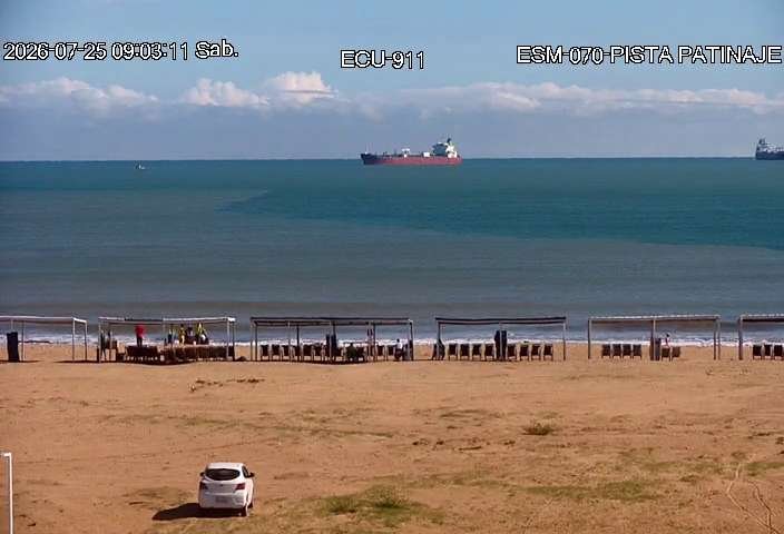 ecu911Ibarra's tweet photo. 📍 #Atacames | Desde el #VideovigilanciaECU911 se mantiene el monitoreo permanente de los principales balnearios de la provincia de Esmeraldas.

🌊 Al momento, se registra una afluencia media de turistas en la playa de Atacames. Si visitas este balneario, respeta la señalización y sigue las recomendaciones de los organismos de respuesta para contribuir a una jornada segura.

📞 #LíneaÚnicaParaEmergencias 9-1-1