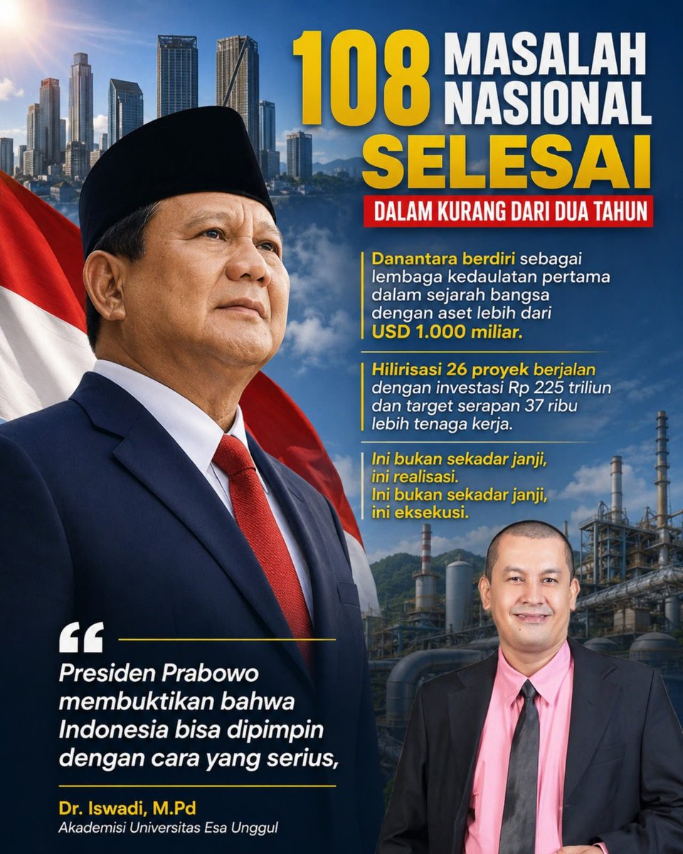 kul5000's tweet photo. Untuk upaya memperkuat sektor industri, meningkatkan investasi, serta memperluas peluang kerja menjadi bagian dari proses menuju kemajuan yang lebih baik. #KinerjaNyataPrabowo https://t.co/uJLuGVg3Mk