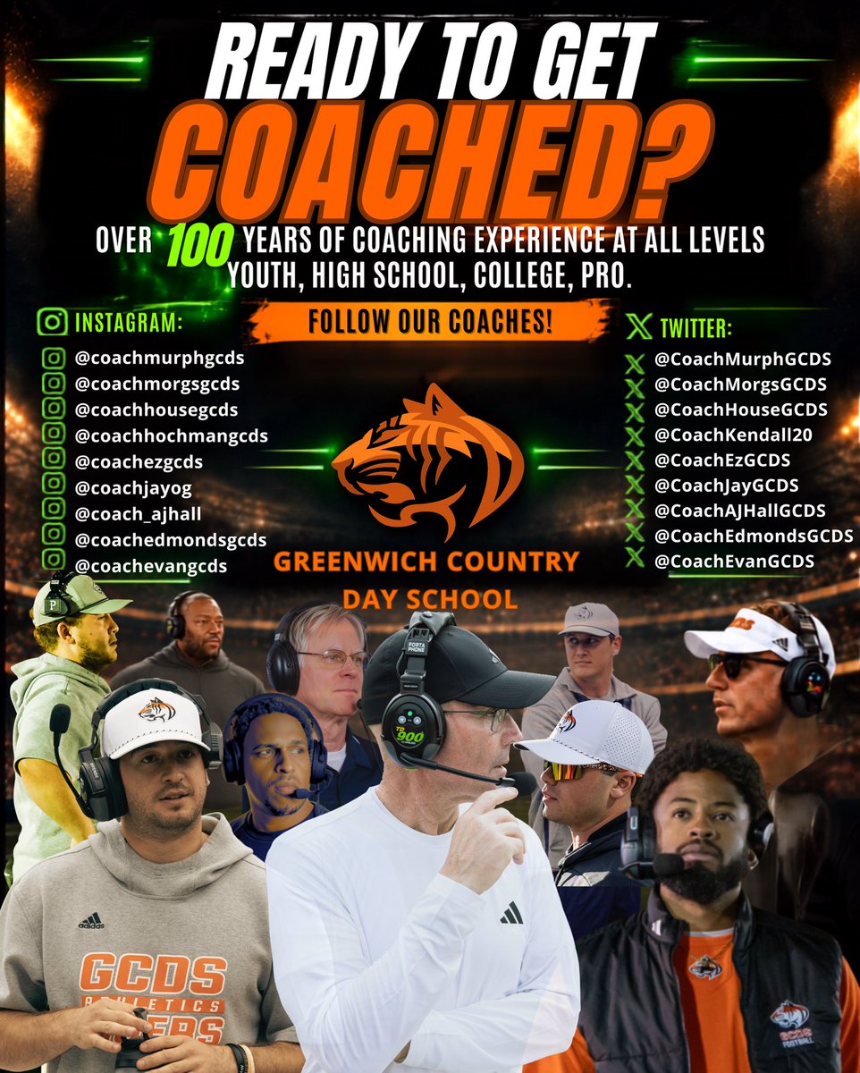Football_GCDS's tweet photo. Follow our coaches!

@CoachMurphGCDS
@CoachMorgsGCDS
@CoachHouseGCDS 
@CoachKendall20
@CoachEzGCDS
@CoachJayGCDS
@CoachAJHallGCDS
@CoachEdmondsGCDS
@CoachEvanGCDS https://t.co/HsyDkSW0C9