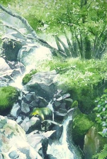 飛竜の滝 Flying Dragon Waterfall Size 73㎝×26㎝ 縦長なので全体は