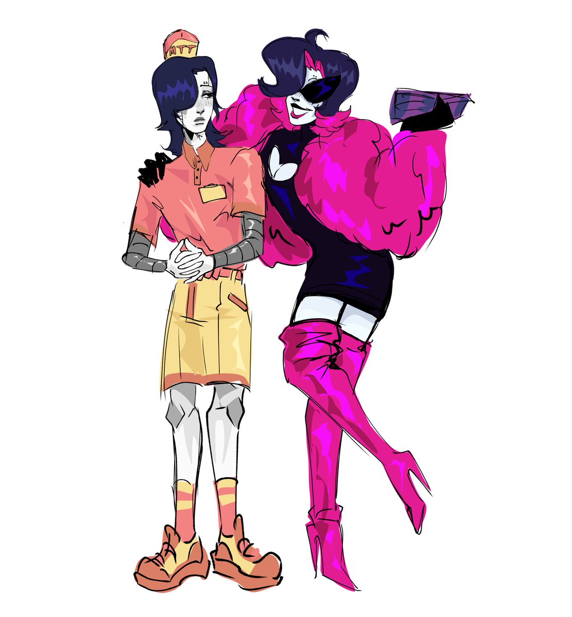 deadglvm's tweet photo. Mettaton finding random dude that looks like him https://t.co/aQpB89A3Fg