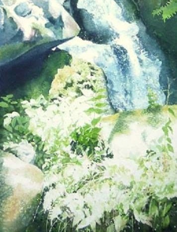 飛竜の滝 Flying Dragon Waterfall Size 73㎝×26㎝ 縦長なので全体は