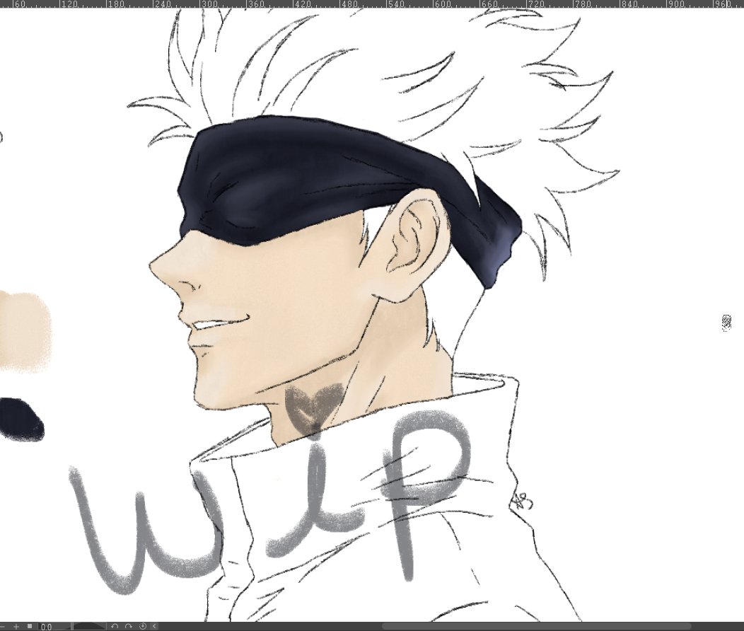 dwarven_warden's tweet photo. Current wip hehe #gojo #jjk https://t.co/AWucLiA4ad
