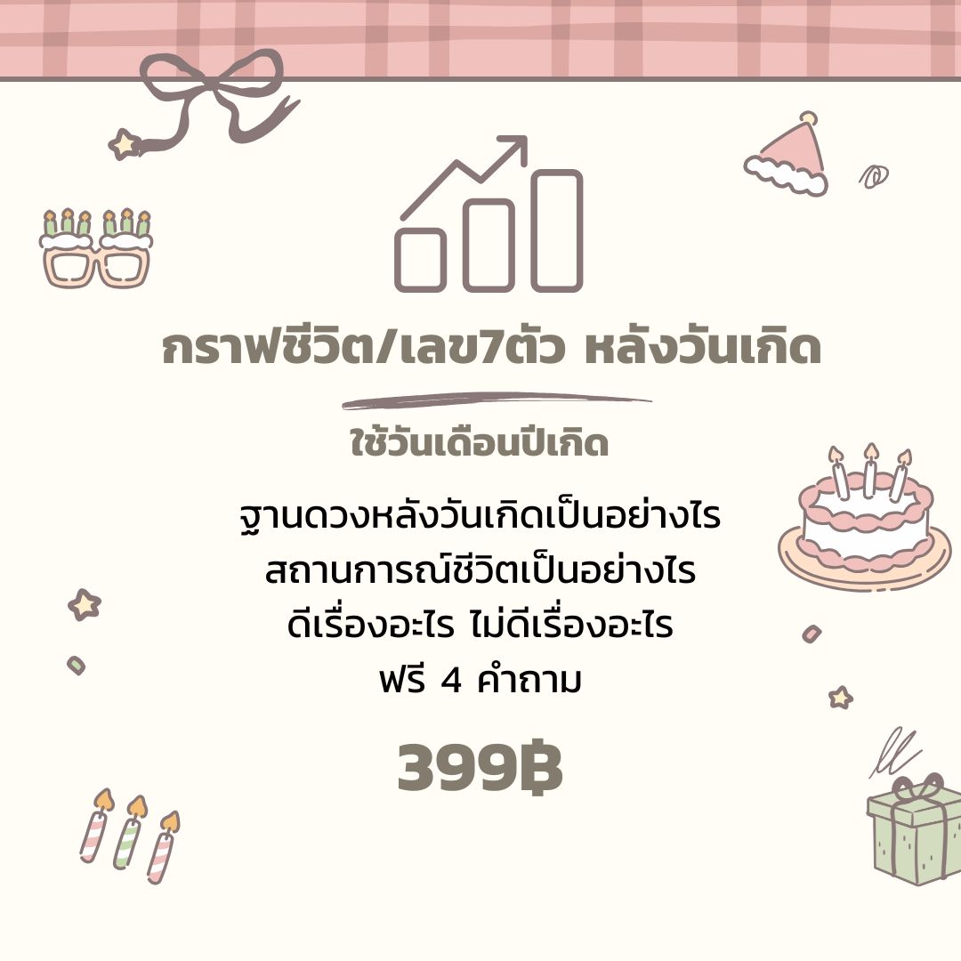 beyond_duang119's tweet photo. สำหรับคนที่กำลังจะเข้าสู่วันเกิด หรือเพิ่งผ่านวันเกิดไป อยากเช็คดวงหลังวันเกิดครับ

โดยแบ่งเป็น 3 โปรหลักๆคือ
มินิ 199 ที่จะใช้ไพ่ในการทำนายเพื่อดูแนวโน้ม ตามหัวข้อในรูปเลยครับ

กราฟชีวิต/เลข๗ตัว 399  ที่จะเริ่มโปรมากขึ้นด้วยการใช้วดป.เกิด เพื่อการทำนายแบบดวงจรปี เป็นศาสตร์ที่ดูดวงรายปีได้แม่นจนน่าขนลุก

โหราศาสตร์ มหาทักษา 899 โปรใหญ่สุด ดูยากสุด รายละเอียดเยอะสุด ตามสไตล์โหราศาตร์ไทยครับ แนะนำวิธีการแก้เคล็ด การเสริมดวงด้วย

ใครสนใจสามารถจองโปรผ่าน Bio ได้เลยครับ