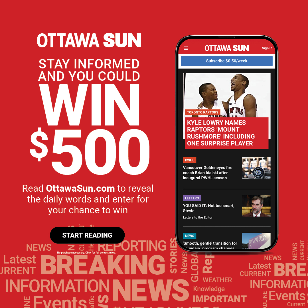 ottawasuncom's tweet photo. Reading the news could pay off! Visit https://t.co/ddDWb1vFwg daily to find the contest words and enter for your chance to win $500. Up to 3 chances to enter each day, don’t miss out!  

Learn more here: 
https://t.co/8Ifhc6vWiW https://t.co/apkU1KeTgH