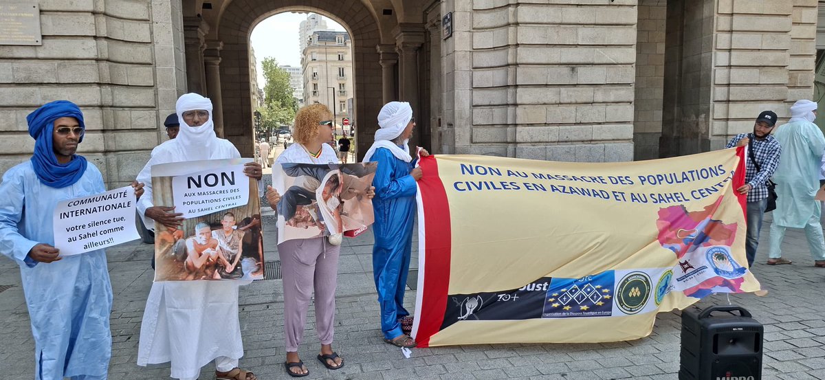 ag_attarikhe's tweet photo. Ce 25 juillet 2026,
Les Azawadiens résidents en France disent non au massacre des populations civiles en Azawad et au Sahel. 

Non aux mercenaires russes en Azawad !
Non à la junte malienne d'Assimi Goïta ! https://t.co/mxR1rryu1w