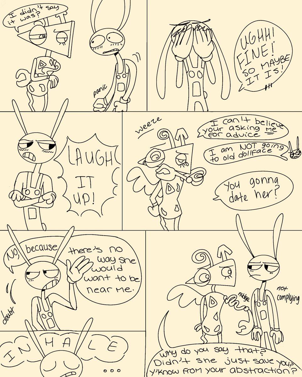 Darling2010xoxo's tweet photo. Wingman Zooble helps with Jax’s love problem #funnybunny #tadcㅤㅤ #jax #zooble 

Jax and Zooble siblings vibes ^^
1/2 https://t.co/uu2FkMl35X