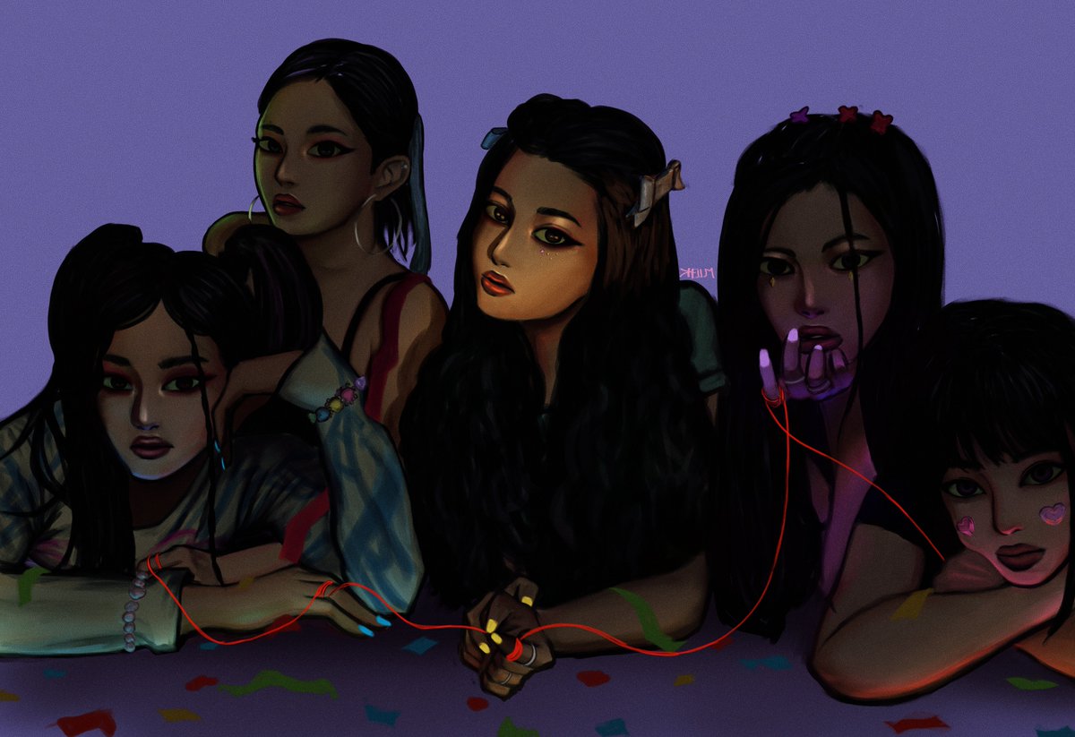 kheilumm's tweet photo. a lil late, but hbd newjeans 🐇 
#newjeans #4EVER_WITH_MHDHH #fanart #njzine #artph https://t.co/KTTwcqHD6d