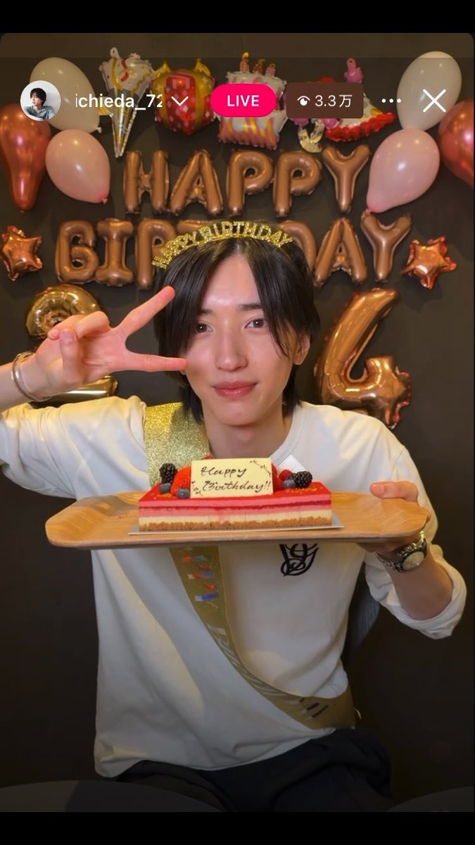 jmharu's tweet photo. はっぴーばーすでーでぃあおれー👦🏻🩷

#なにわ男子 #道枝駿佑 #みっちー https://t.co/qrC7fSIeK2