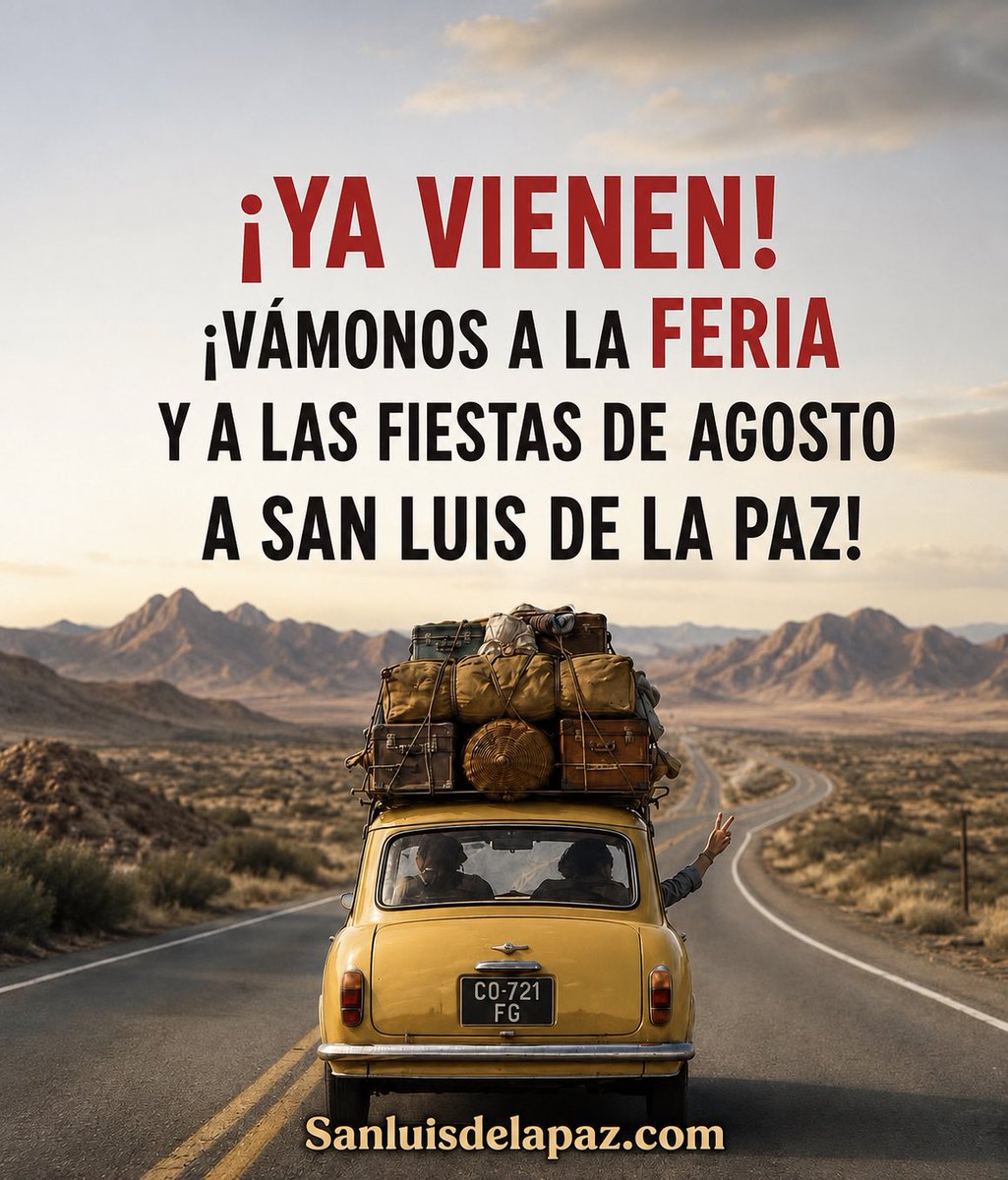 sanluispazcom's tweet photo. 🎡🥳¡Ya se siente la emoción! San Luis de la Paz se prepara para recibirnos con feria, música, tradición y momentos inolvidables. Activen el modo fiesta, preparen las maletas y el corazón… ¡nos vemos en las Fiestas de Agosto! 🎶❤️🇲🇽#SanLuisDeLaPaz 😍 https://t.co/C9C272nsrJ