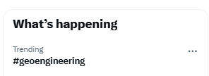 75Alcaide's tweet photo. 🚨WHAT? #GEOENGINEERING IS TRENDING.
👁️ Is the world waking up, or it's just skywatchers on fire?
🙌 Let's go friends.
#TimetoBreakTheMachine https://t.co/wwPzMxs4fG