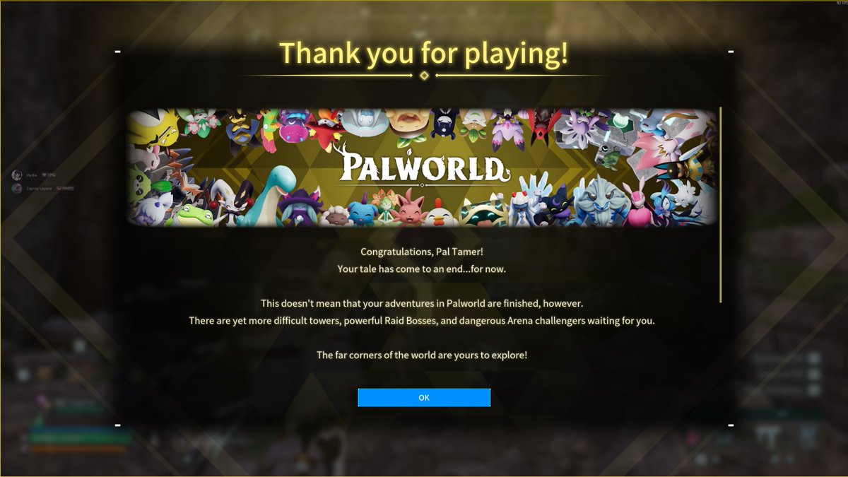 MydiaStardream's tweet photo. Thank you for the amazing experience throughout these 2 years and into Full Release. 

Palworld has shown how a small company can step up and defeat a "Lawsuit Goliath" with sheer fun and engaging gameplay.

Looking forward to the future of Pocketpair! 

#Palworld #Pocketpair https://t.co/XmWlAq90PJ