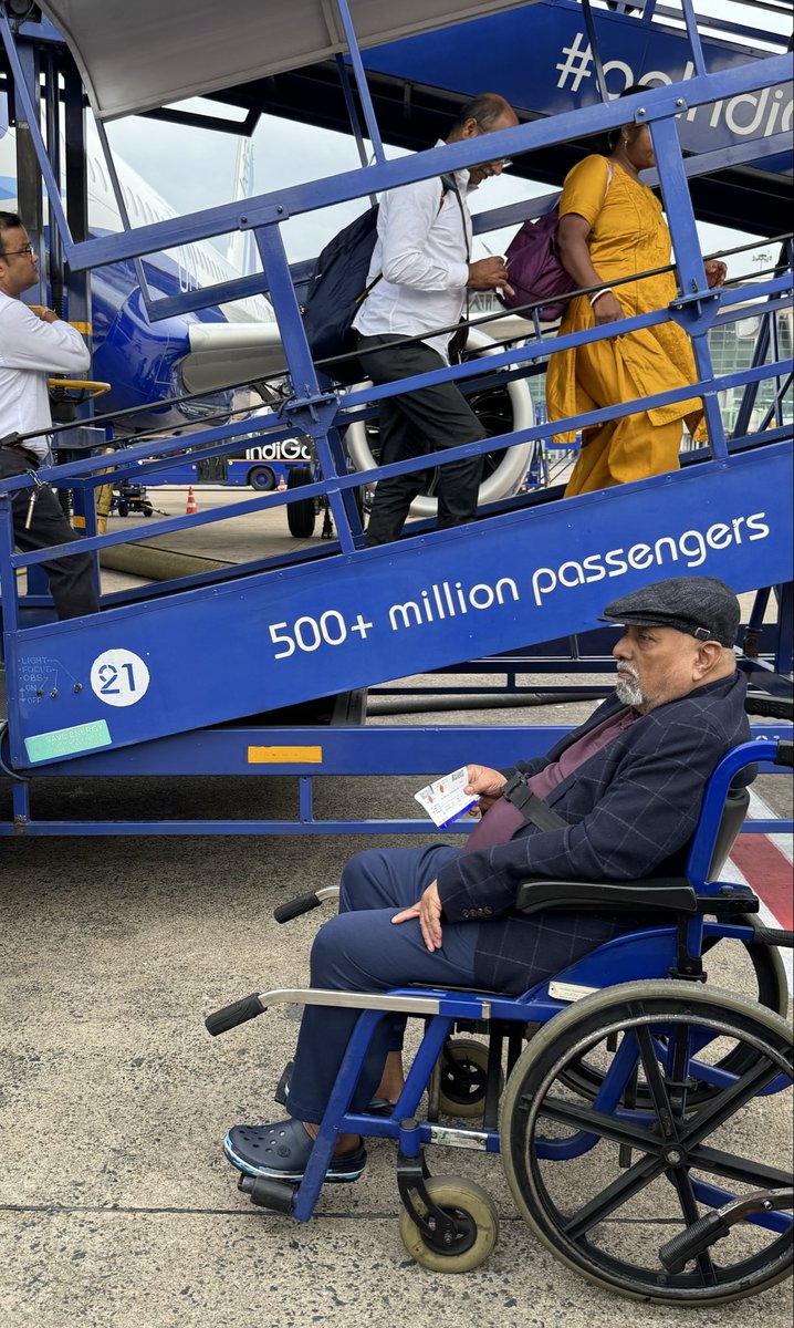 samdatt13's tweet photo. A heartfelt thanks to @IndiGo6E for your incredible wheelchair assistance.
Because of this efficiency and true care, I could bring my aged father to Sri Lanka for a holiday…that wouldn't be possible otherwise. #Indigoteam made journey stress free and dignified. Grateful. 💙🙏 https://t.co/pEwK72kAXv
