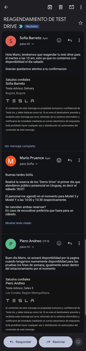 mpruenceok's tweet photo. Sin dudas el alto interés por @Tesla_LatAm en Uruguay sobrepasó sus expectativas. 

Me agendé a "Demo Drive" el mismo día que abrieron para público general, sobre reservaron sin tener disponibilidad y cancelaron a todos. 
Y ahora ofrecen entre semana y dentro del estacionamiento https://t.co/MRxU5aveDy