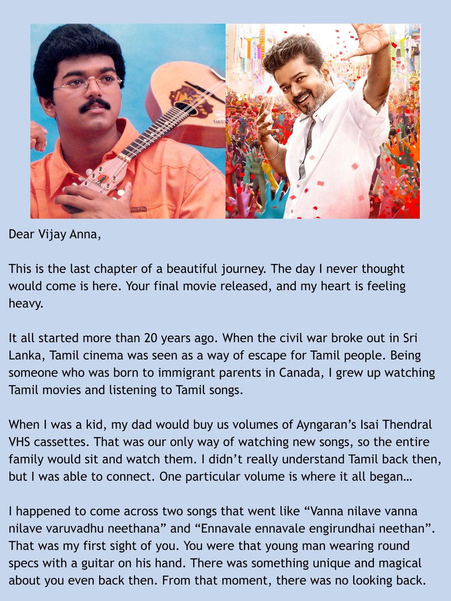 whereubujji's tweet photo. A final letter to our brother, our thalapathy @actorvijay ❤️
(1/2) https://t.co/yrO9ZeNuRS
