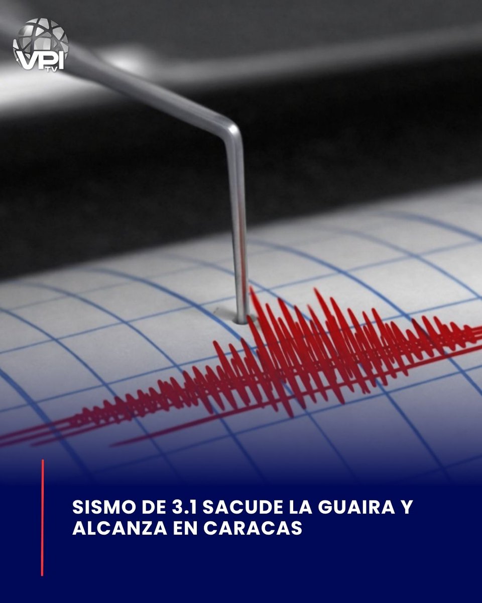 VPITV's tweet photo. Un sismo de magnitud 3.1 se registró la mañana de este sábado #25Jul con epicentro en #LaGuaira y también se sintió en #Caracas, según confirmó la Fundación Venezolana de Investigaciones Sismológicas (Funvisis).

El movimiento telúrico generó alerta entre residentes del litoral central y de la capital, en medio de la constante vigilancia por la actividad sísmica en la región. #VPItv