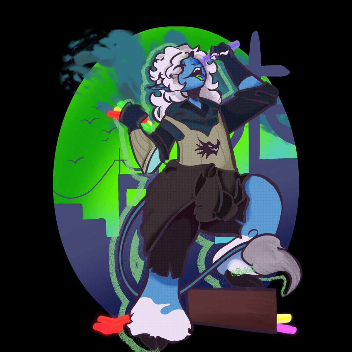 DasWolf13's tweet photo. Some Artfight attacks this year so far. I haven't been as active as I'd like, but also actively moving to a new place and starting to work full-time might make you busier for some reason... either way, go #teamcomedy https://t.co/sfupjOW0cA