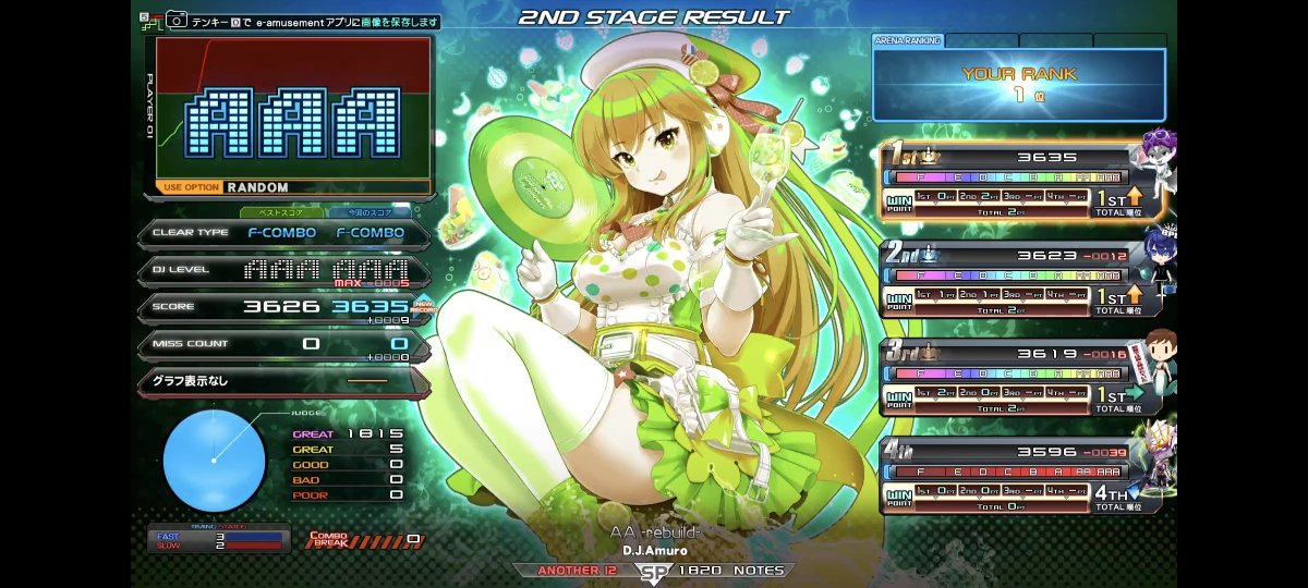 N_book_88's tweet photo. 決勝にて
AA -rebuild- MAX-5（歴代+1）

初めて歴代取れてめちゃくちゃ嬉しい なんだこれ
https://t.co/njdOrVH3EI https://t.co/POf36K3AIM
