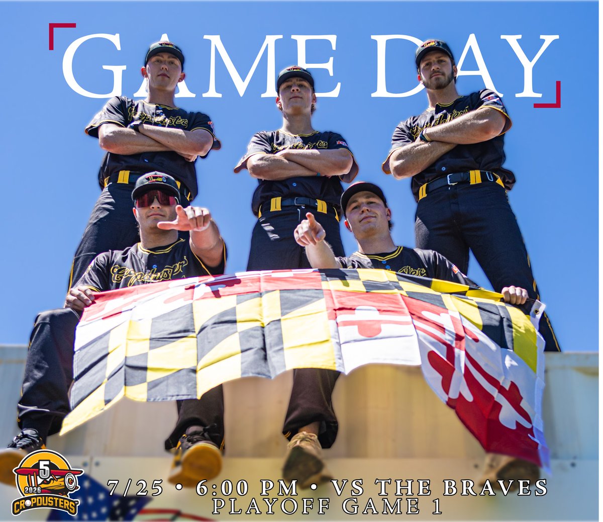 CropdustersBB's tweet photo. IT’S GAMEDAY! Help us pack the park with $5 tickets, discounted merchandise and food &amp; drink specials! 🍻🍊🚜

🆚: Braves
⌚️: 6:00 p.m.
📍: First Responder Field at SERVPRO stadium 
📺 : https://t.co/spU7Vp3WtK
🎟️: https://t.co/A3e6UXMJxr https://t.co/MdxcAbtYxY