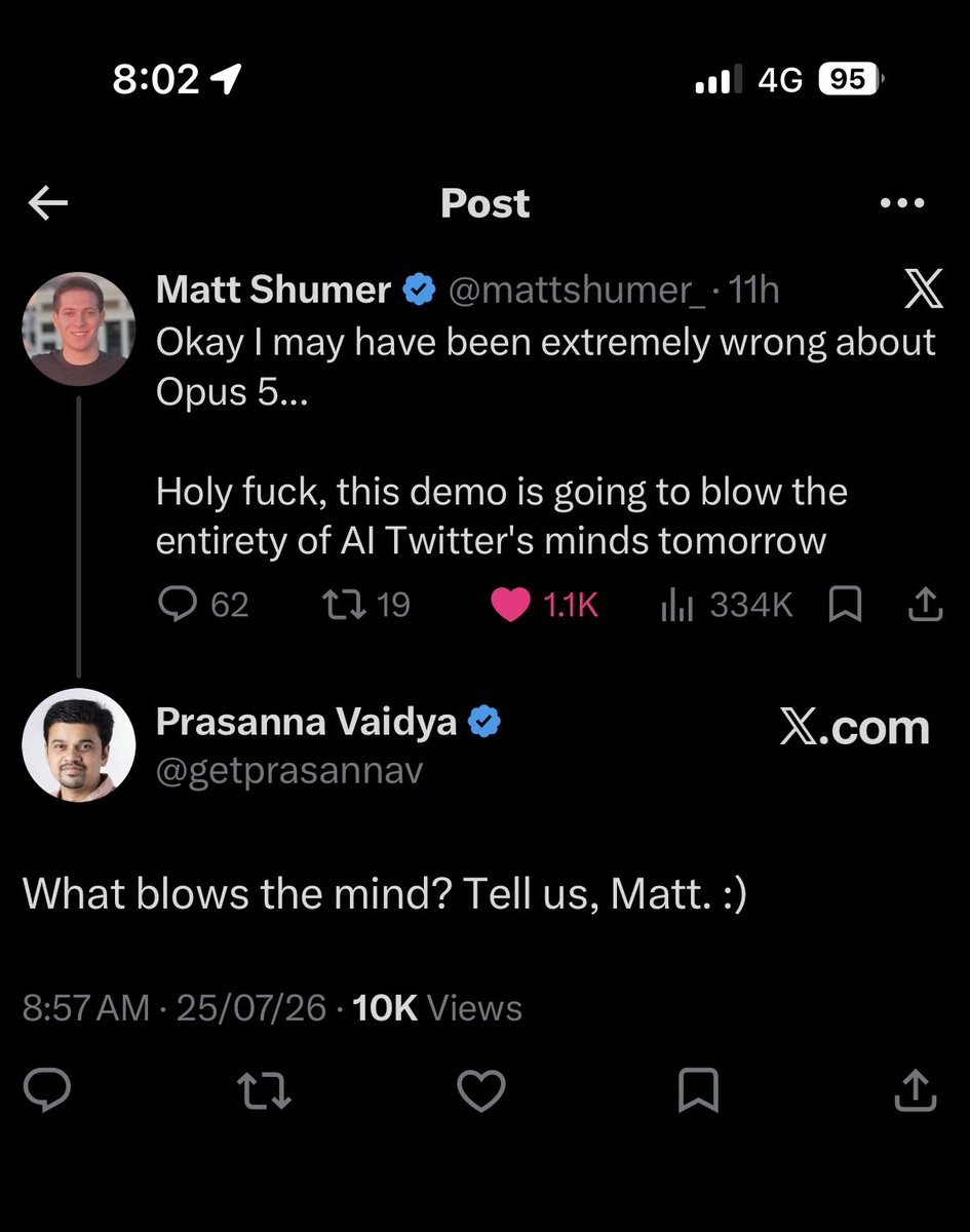 getprasannav's tweet photo. @x algo is different. Can anyone suggest why this post has 10k impressions? https://t.co/MSyW2pYsnh