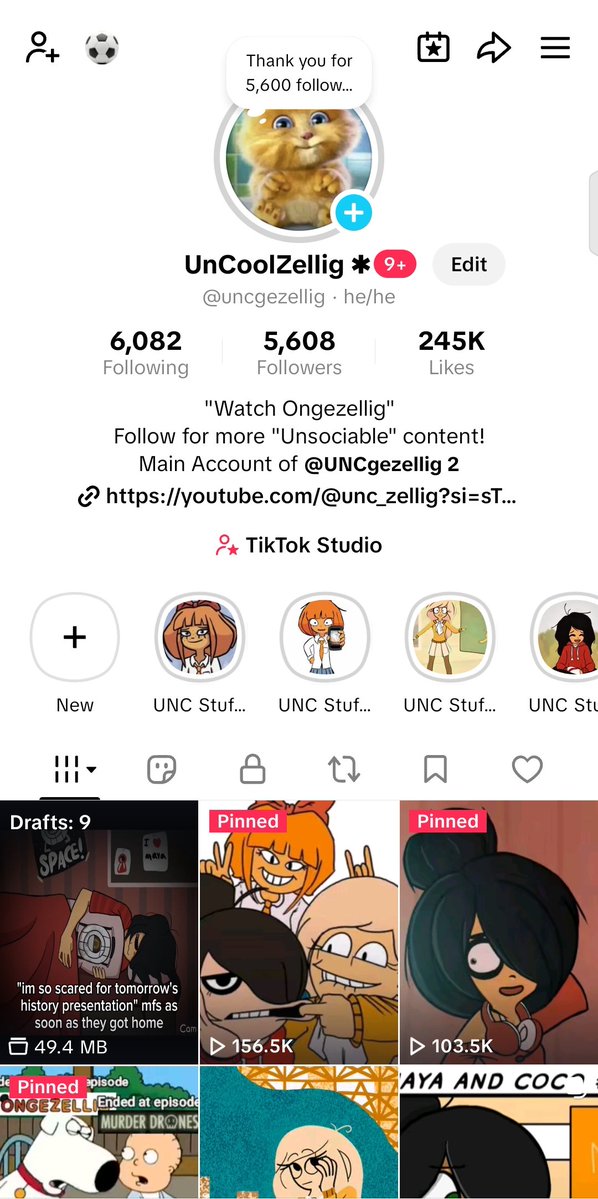 TheUnCoolZellig's tweet photo. Surprise surprise... We reached 5.6K Followers on Tiktok which I'm impressed that you all still find my videos engaging while it's almost 2 months since I posted something there. 
Anyways I'm grateful for y'alls Generousity towards me, thank you for everything :) 

Love, from UNC https://t.co/MgEV2QB17N