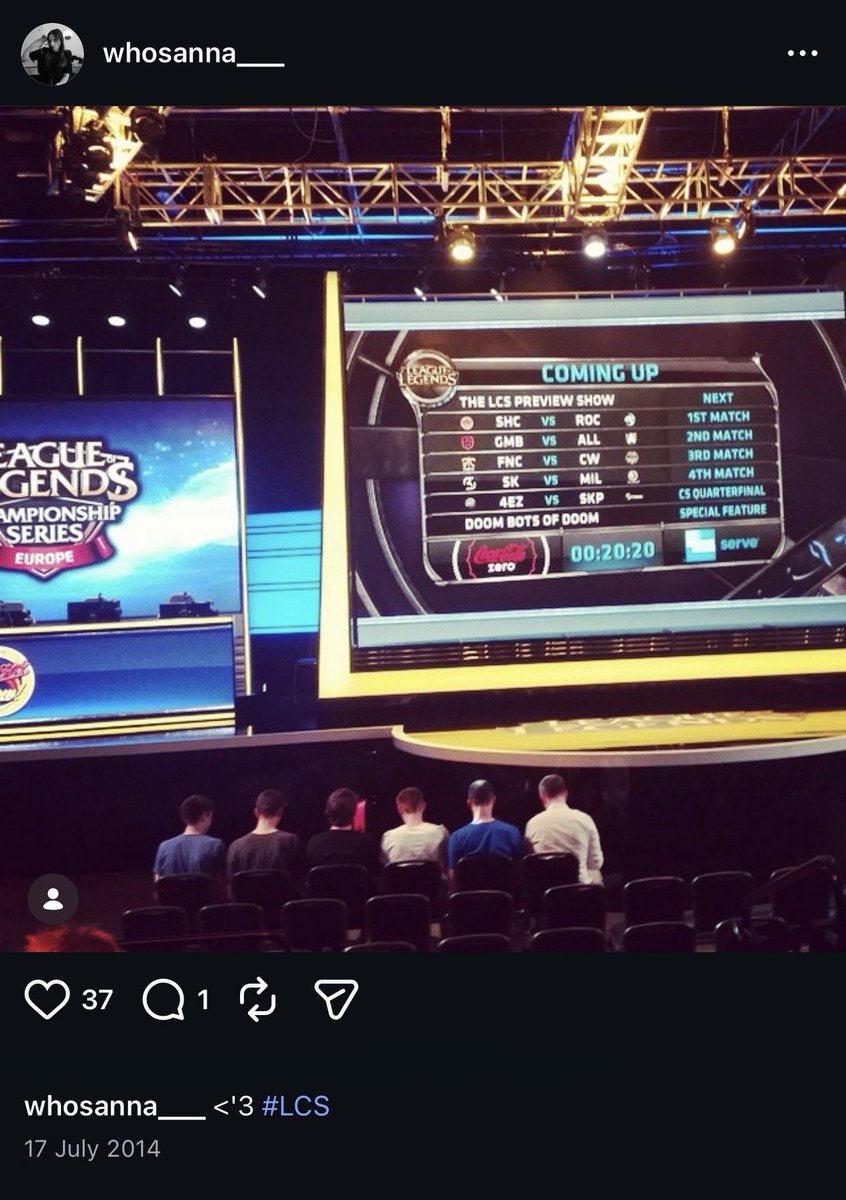 AgentinCookie's tweet photo. Bit late to the trend but in honour of League Classic:

2014 me: going to the LCS studio in Cologne every other week 

2026 me: working on-site for the EU LCS Legends Showmatch

Working towards your dreams and sticking with them, even when it's tough, really does pay off 🥹 https://t.co/5AL0RpHzsz
