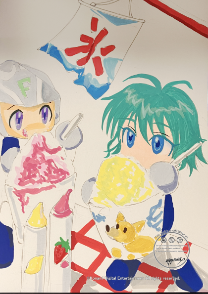 minatsuki_ill's tweet photo. #パワプロシリーズ版深夜の真剣お絵描き60分一本勝負
お題：かき氷
紙：ファブリアーノエキストラホワイト極細目
塗り：Ofufuアクリルマーカー https://t.co/UXfRtxdnz1