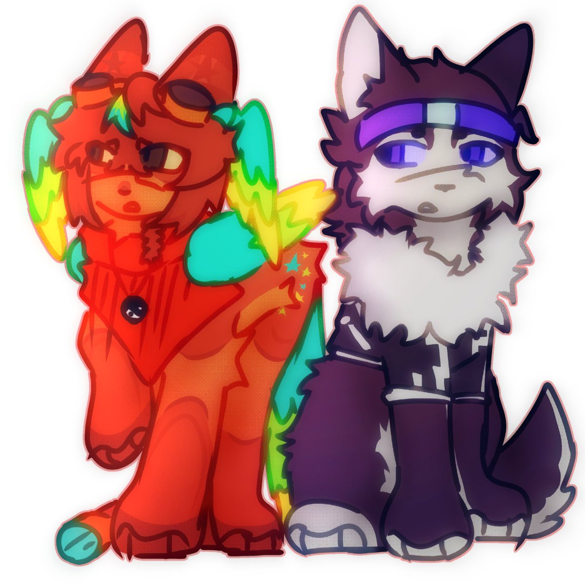 NV0envyless's tweet photo. im in artblock bruh so im posting old #odysseyduo art
parrot design belongs to me, the rest to friends and a doggified vers of reves design
#parrotx2fanart #wifiesfanart #uucats https://t.co/aGQGUD5iBC