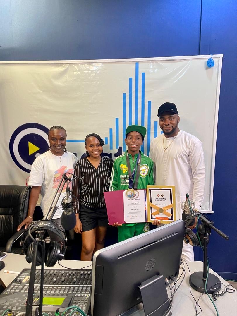phay_vourh's tweet photo. Champion on the air! 

Chinedu Great Okediachi
shares his inspiring World Spelling Bee journey live on Quest FM.🇳🇬🇳🇬✨✨ https://t.co/kBxCKKnbDR