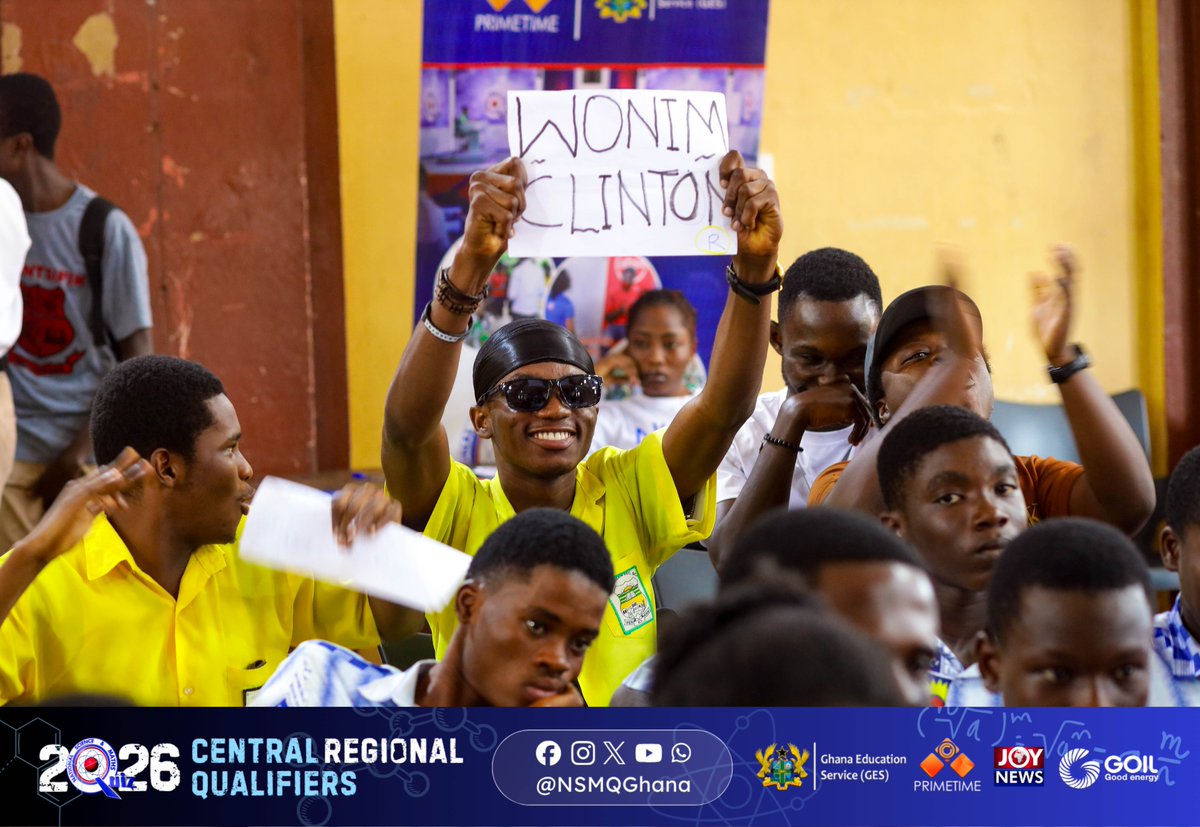 NSMQGhana's tweet photo. CENTRAL:

End of Contest

Edinaman SHS: 71pts
Mando SHTS: 22pts
Nyankumasi Ahenkro: 21pts
Eguafo Abrem SHS: 10pts

Congratulations to Edinaman SHS!💯

#NSMQRegionals #NSMQ2026 #Primetime https://t.co/tiuMwvTiIA
