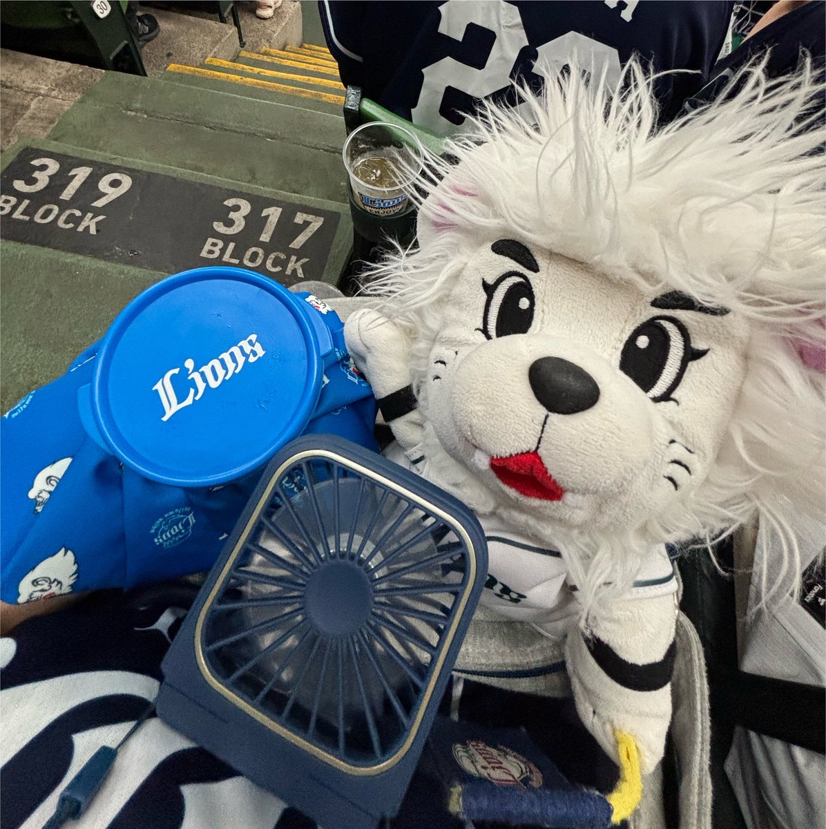 tama_sama's tweet photo. ぼっち参戦をいいことにレオと年甲斐もなくはしゃいでいたら、ラッキー7でふたつ隣のお兄さんからバルーンをいただいてしまいました🎈
試合後には後ろのお兄さんと「明日も勝ちましょー！」と笑顔で言い合って帰宅。
だからベルド観戦好き！！優しい世界！！
#seibulions https://t.co/fS5qUkQCli