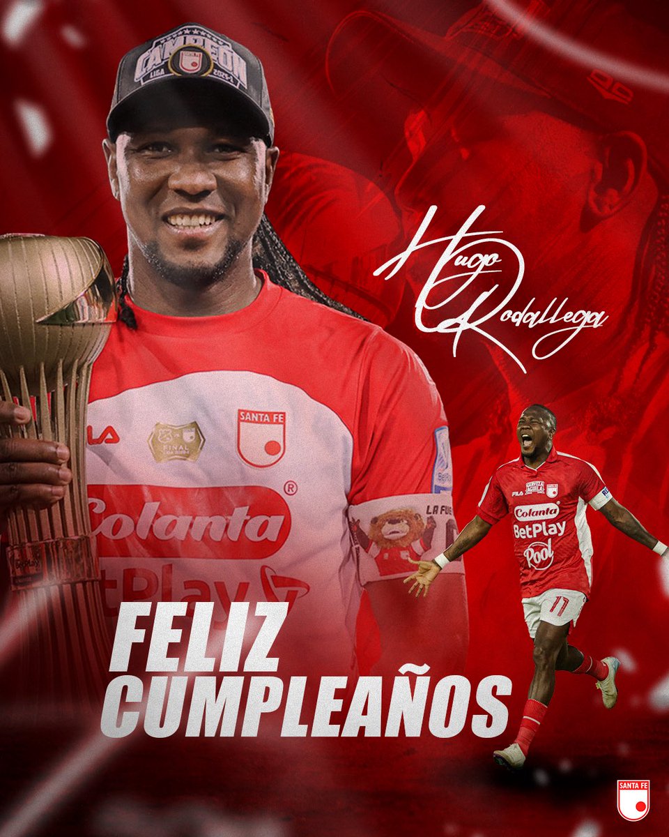 SantaFe's tweet photo. Hoy queremos desearle un feliz cumpleaños a nuestro goleador 🇮🇩🔥

¡Que sean muchos más @hugol1120 con éxitos, triunfos y muchas alegrías siempre junto a La Familia Del León 🦁🥳! https://t.co/8Oz4Attmul