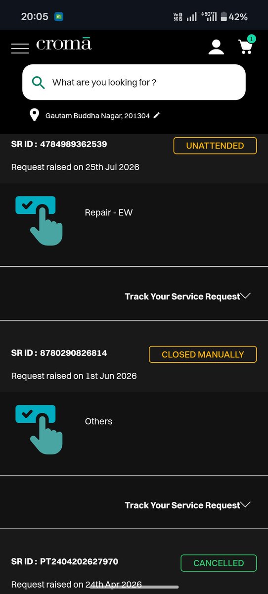 TyagiRinku's tweet photo. Requests are auto closed unattended or cancelled but product is still waiting for repair.  Please do the needful.
@cromaretail https://t.co/CpoE7amKmL