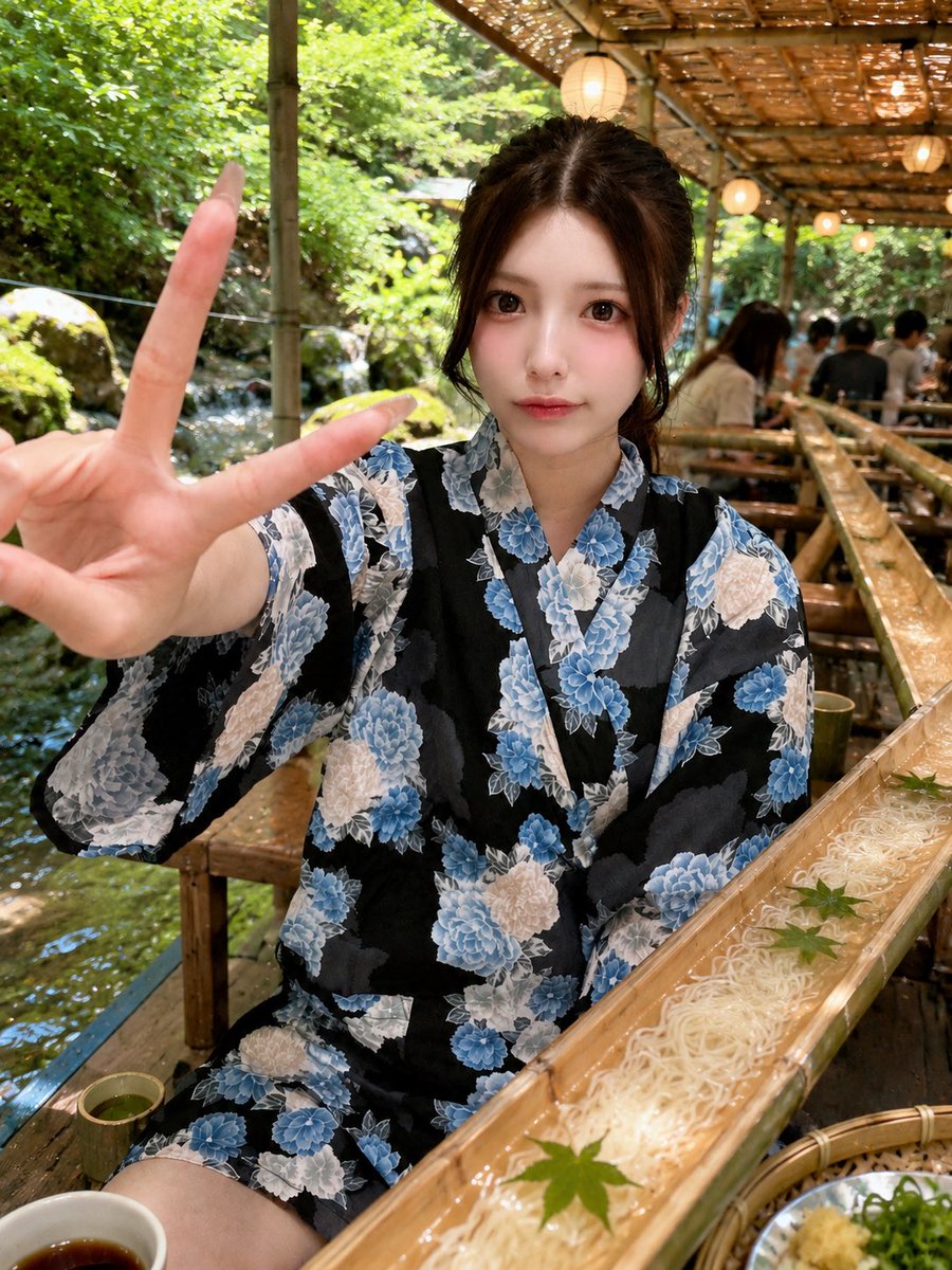 mii54ice's tweet photo. 流しそうめんイベント楽しかった🥰 https://t.co/8I8JuZce40