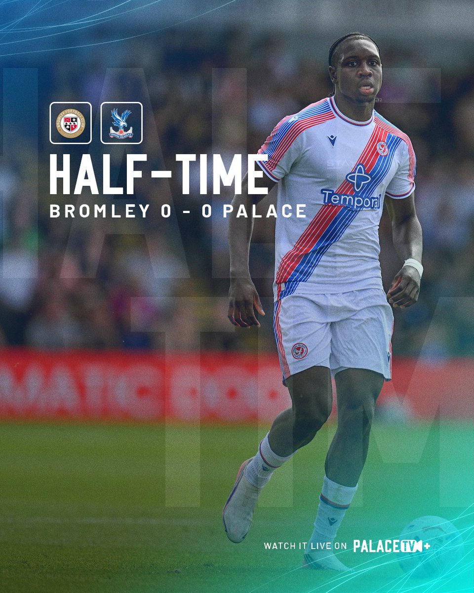 CPFC's tweet photo. Level at half-time.

Watch the second-half LIVE on Palace TV+.