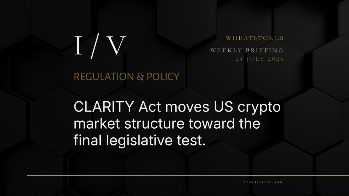 wheatstones_'s tweet photo. The Weekly Briefing 🗞️     

CLARITY Act, Russia’s crypto framework, @SECGov vaults guidance, Marqeta × @zerohashx, and S&amp;P Dow Jones × @PanteraCapital
show digital assets hardening into regulated market infrastructure.    

Let's dive in 👇 https://t.co/JdoVlktKNO