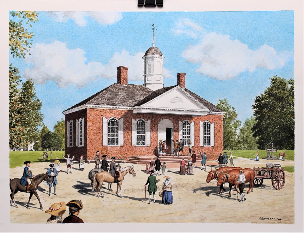 250YearsAgoLive's tweet photo. The Declaration of Independence is read publicly in Virginia for the first time as Benjamin Waller reads the text aloud from the steps of the Williamsburg Courthouse. https://t.co/zPqlQfDNBX