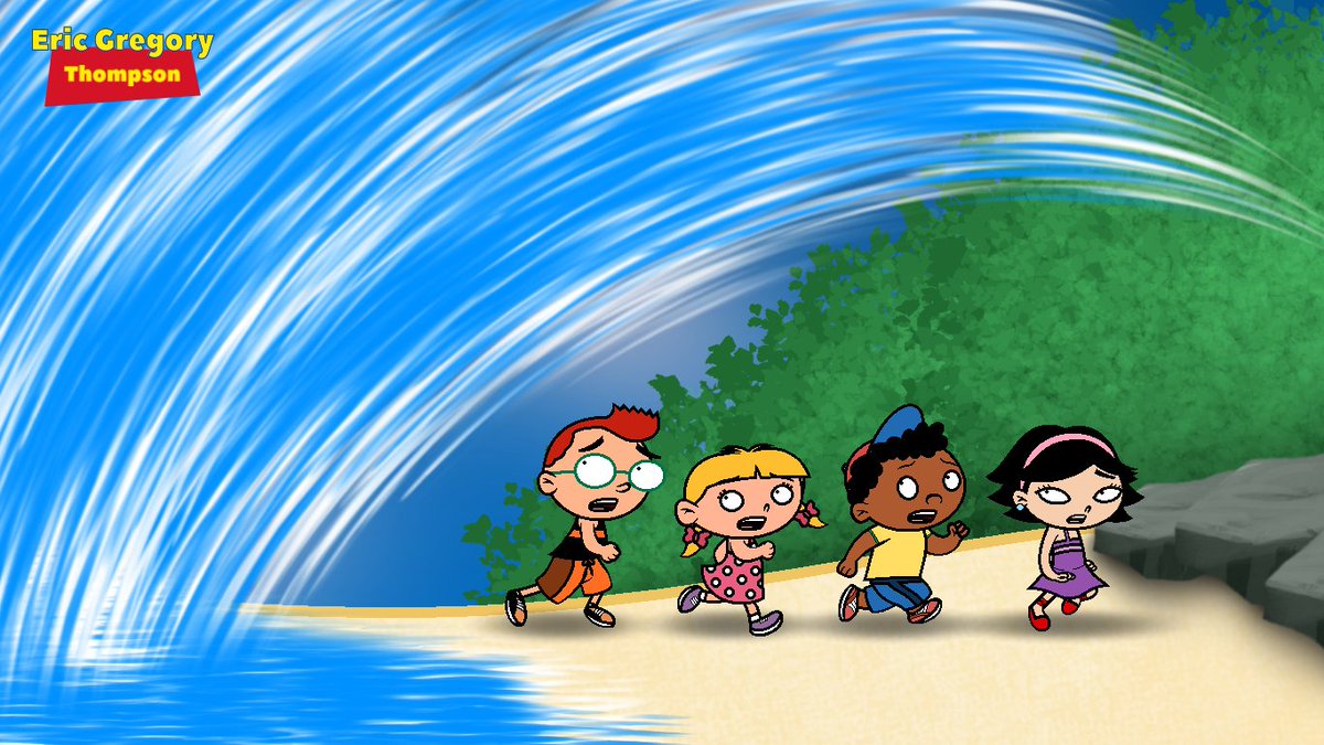 ericgthompsonX's tweet photo. Here is why to talk about from the footage sequel movie #LittleEinsteins, Leo, June, Quincy, and Annie was running for the lives from the huge water waving. https://t.co/CHVNOwXyjL