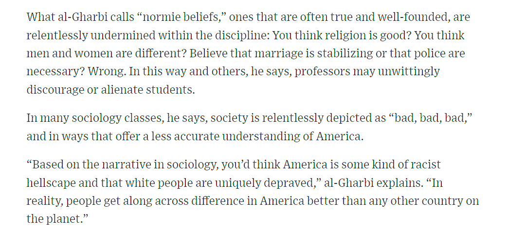 Musa_alGharbi's tweet photo. #Sociology has been in the news a lot lately. A new piece just dropped in @WSJ, featuring some comments from me. 

Per usual, they only used a few sentences from the hour+ conversation. Let me to expand a bit below. 

tldr: my answer to the titular question is an emphatic "no"🧵 https://t.co/HibOv3UbI6