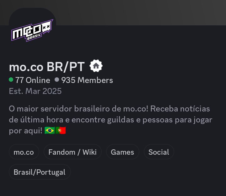 joinmocobrasil's tweet photo. @SuperVinnyYT nos entregou 10 links de recompensas aleatórias no jogo, então iremos fazer um sorteio para a comunidade brasileira no nosso servidor! 🎁🎉

Entre no nosso servidor para saber mais:

https://t.co/7j929XeQDi

Se inscreva no canal do Vinny:

https://t.co/Zkle4suAj8 https://t.co/azvwnLOBgc