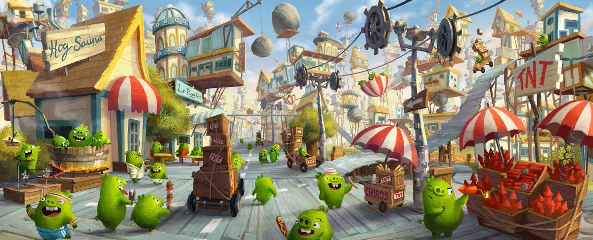 ABFan001's tweet photo. I’m so fascinated by the architecture of the pigs from the movie. Everything is so chaotic and out of proportions, but it’s also expected by the ones who built it. Not to mention it looks like it could all fall apart any second without a bird flinging toward it. https://t.co/3BHM6zdZw9